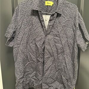 Davis Men's Black Leopard Print Casual Shirt